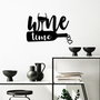 Wallity Wine Time - Escultura de Pared Metálica Negra